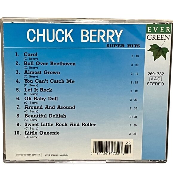 Chuck Berry "Super Hits" CD Album RARE Import West Germany Evergreen - Picture 2 of 4